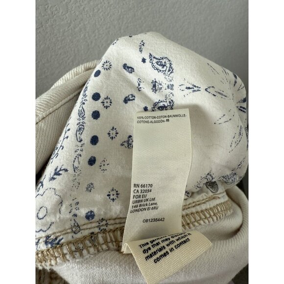 We The Free Nova Paperbag Denim Cream Shorts High Rise Relax Neutral Beachy L - Picture 8 of 8